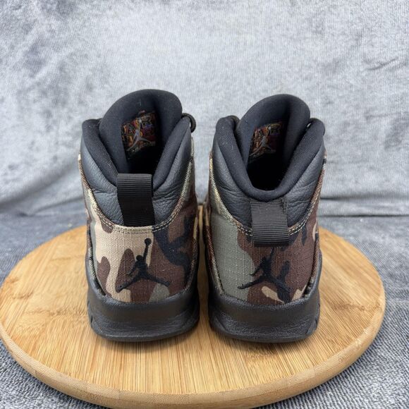 Jordan Air 10 Retro Shoes Mens Size 7.5 Woodland Brown Camo Sneakers 310805-201 - Picture 4 of 10